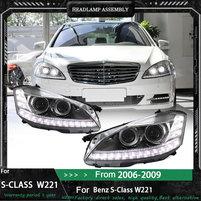 

Автомобильные фары для Benz S-CLASS W221 Светодиодные фары 2006-2009 S300 S350 S500 S600 Фара Drl Объектив проектора Автомобильные аксессуары