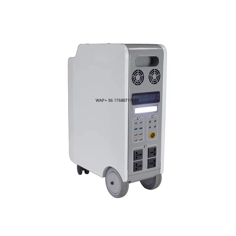 Stock Portable UPS Solar Home Storage System Lithium Battery Storage Solar Generator 3000W Home Solar Storage