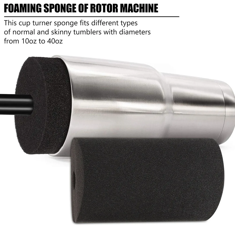 

8pcs Rotating Sponge Bobbles 120x80x19mm 120x80x12mm 120x90x19mm 110x75x19mm Black Cylinder Sponges for Cup Turner Supplies