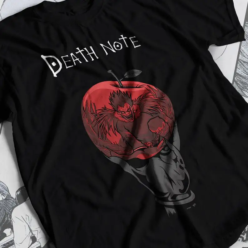 Death Note Shirt, Ryuk Shinigami, Light Death Note, Anime Streetwear