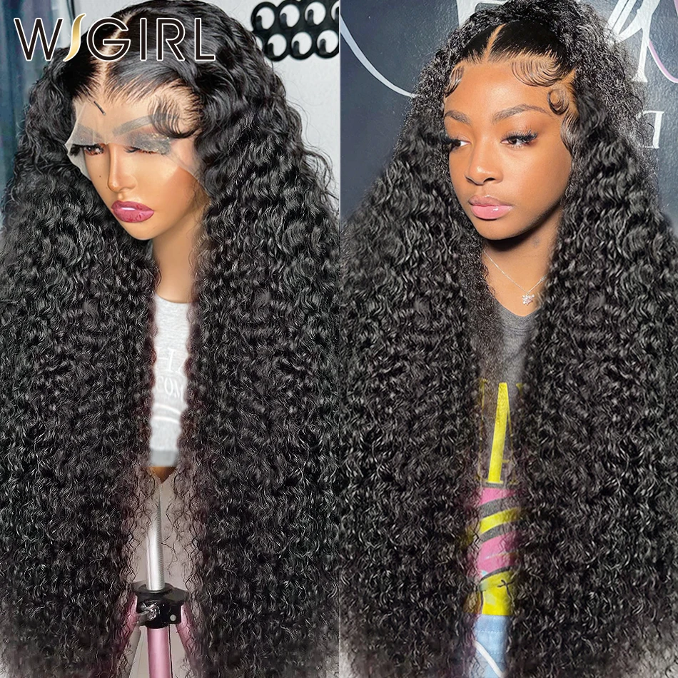 

Wigirl 13x4 13x6 Transparent Deep Wave Lace Front Human Hair Wigs Brazilian 5x5 Glueless Water Wave Lace Frontal Wig