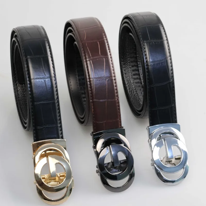 Classic Letter Alloy Buckle Men's Belt Casual Business Suit Accessories Fashion Designer Belt 3.5cm