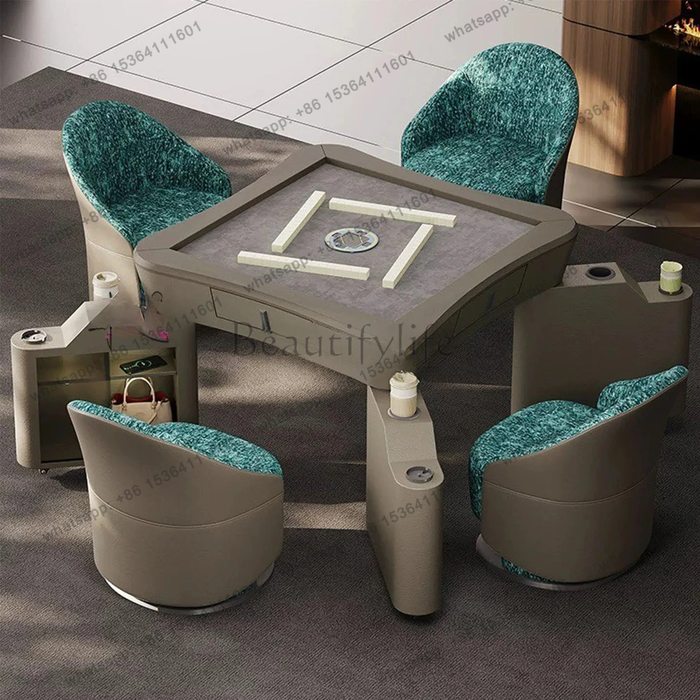 Cyclone Roller Coaster Mahjong Machine Creative Universal Wheel Mobile Base Multifunctional Mahjong Home Mahjong Table