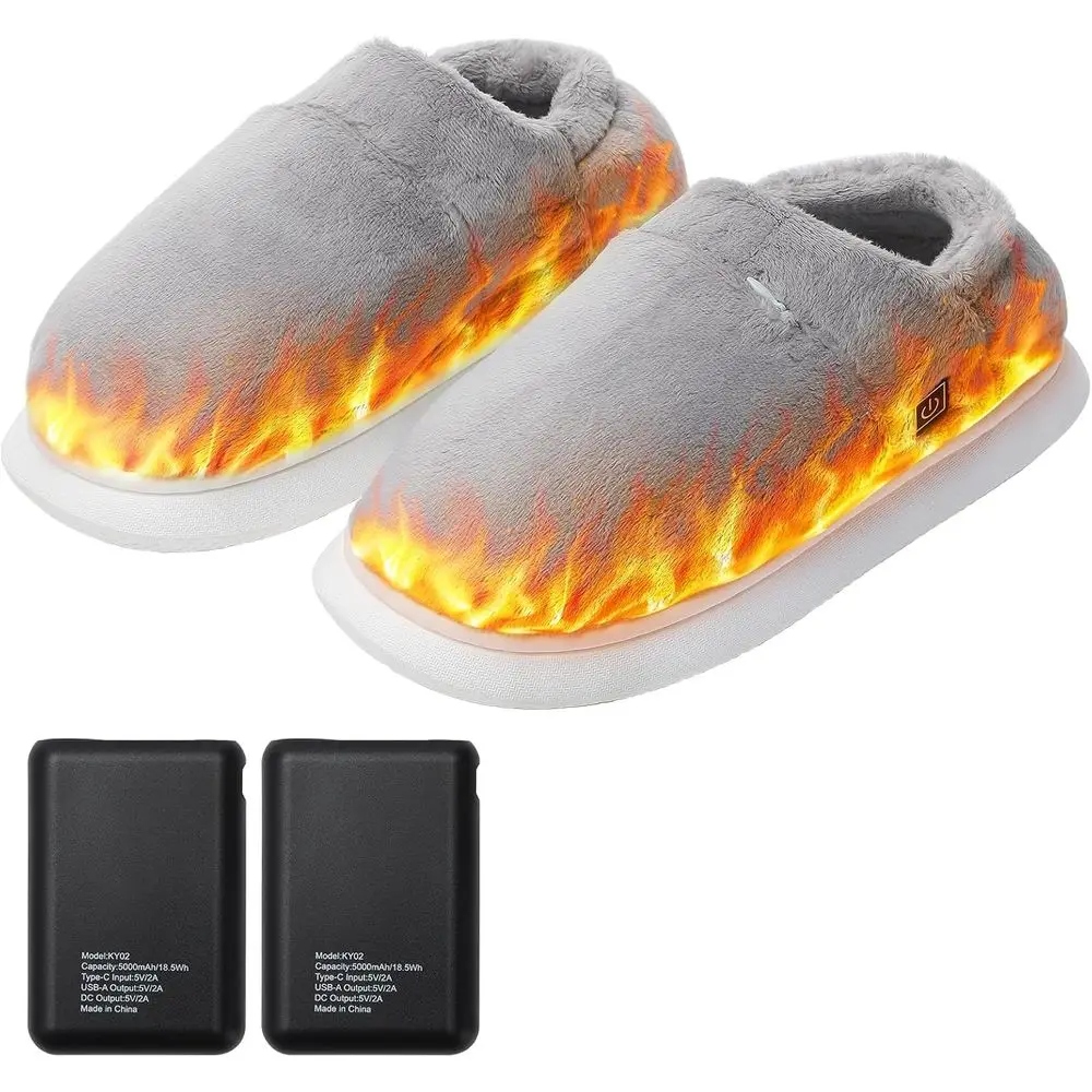 

Electric Heated Slippers for Men & Women - Rechargeable, Non-Slip, 3-Level Warmth, Suitable for Indoor & Outdoor Use