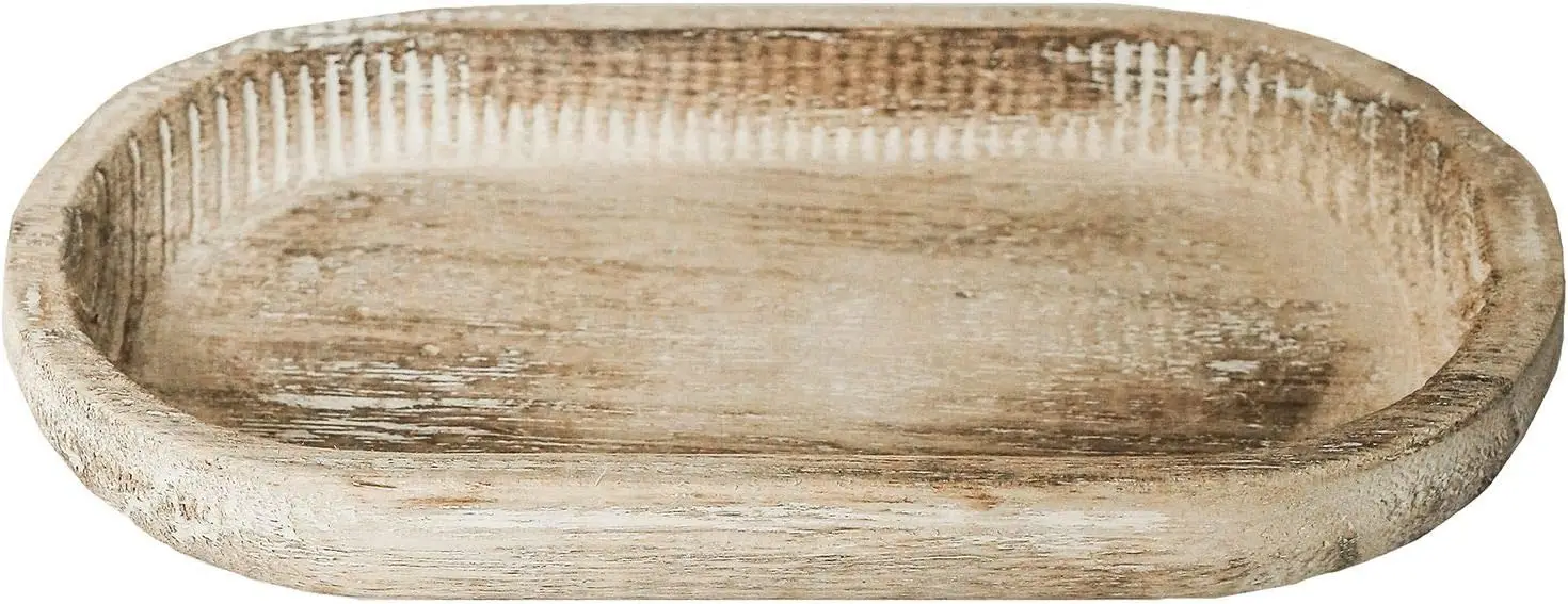 

Rustic Wooden Tray for Kitchen Bathroom Countertop Soap Dispenser Jewelry Dish Farmhouse Decor Storage Plate