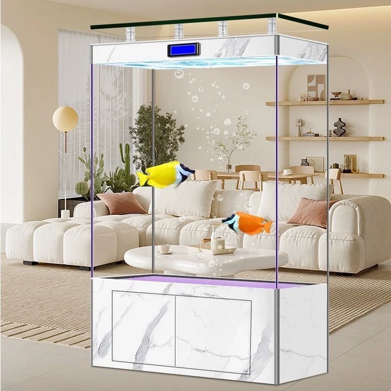 

explosion-proof glass low filter fish tank floor type Complete set of vertical entrance circular