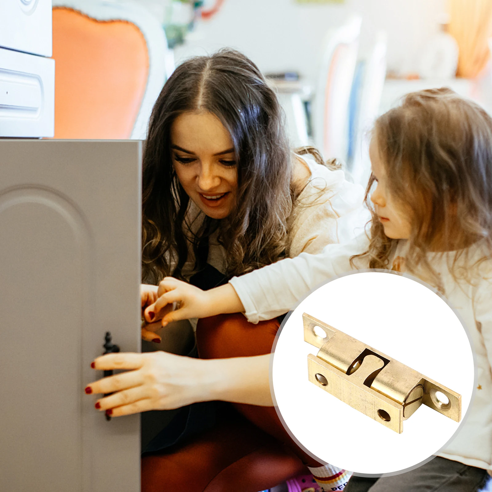 

6pcs Golden Cabinet Door 50 Brass Dual Ball Roller Screws Solid Durable Brass Ball Catch Door Latch Tension Roller Closet