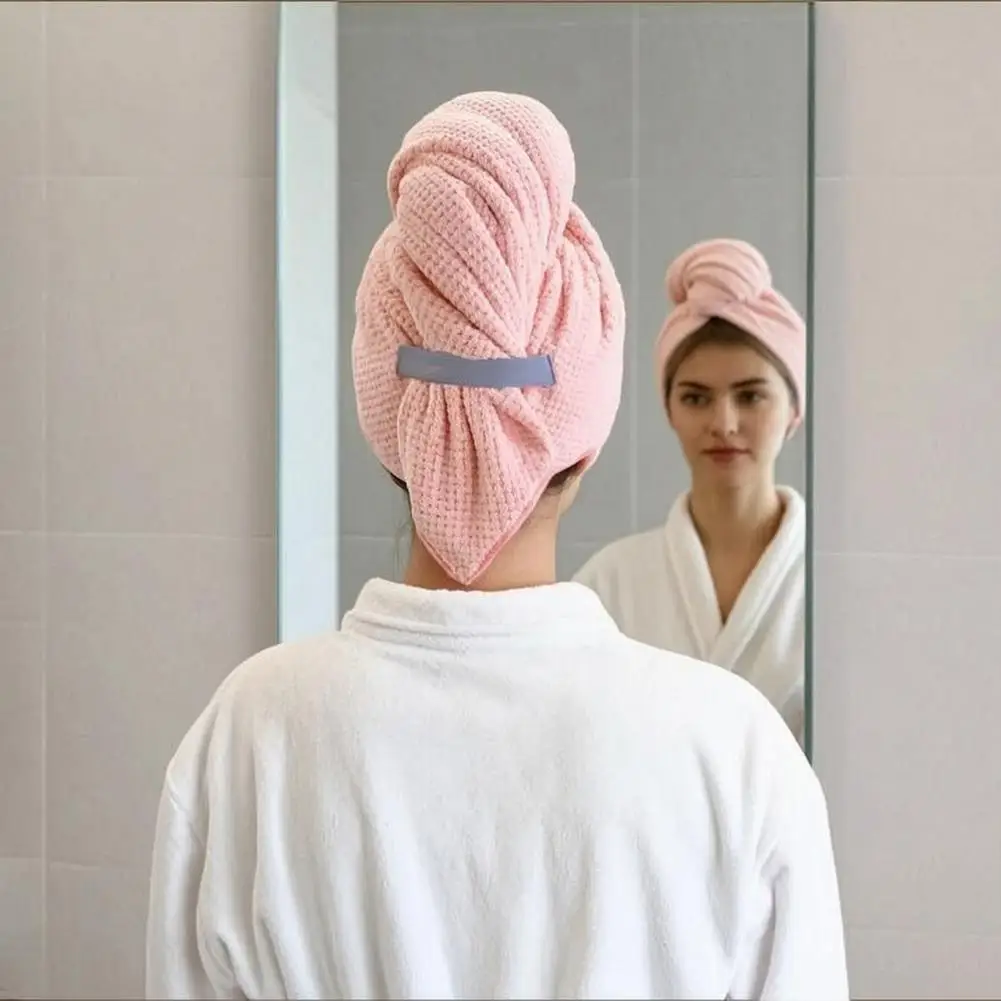High-Density Coral Velvet Hair Towel, Oversized Ultra Absorbent Wrap, Quick Dry Turban For Curly Hair Women