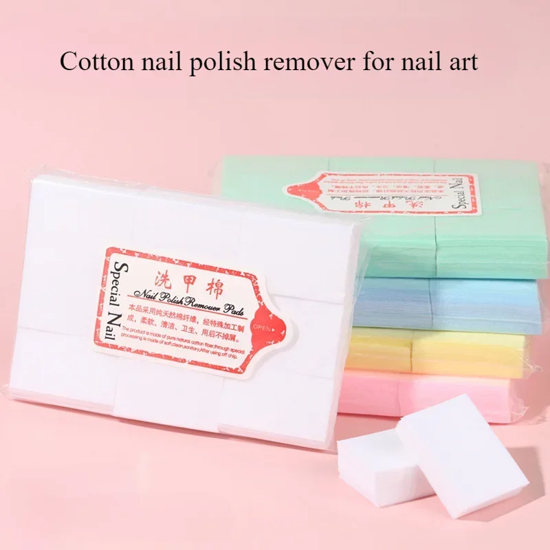 400 teile/paket Fusselfreie Nagellackentferner Serviette Bunte Baumwolle Tücher Papier Pads UV Gel Staub Reiniger Reinigung Für maniküre Werkzeug