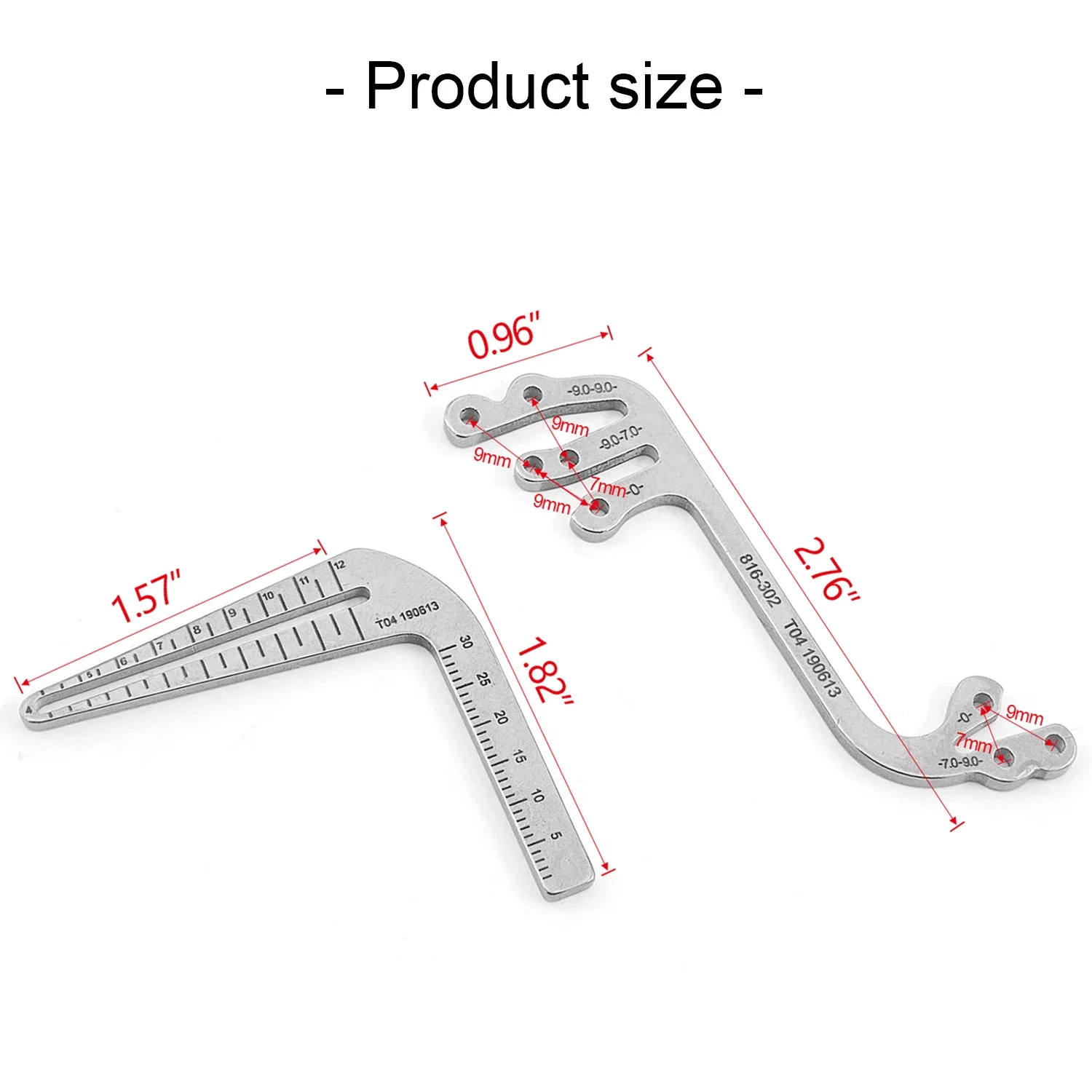 Dental Implant Guide Set Oral Planting Locator Positioning Guide Ruler Drilling Positioning Ruler Angle Ruler Implant Tools