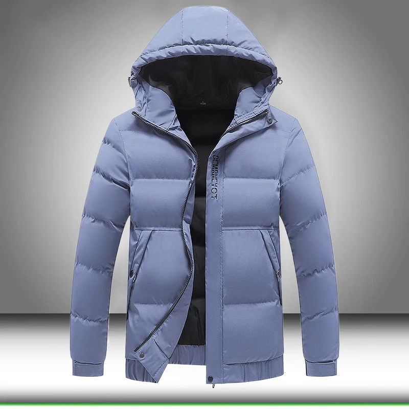 Parka da uomo Cappotto con cappuccio caldo spesso Piumino imbottito in cotone Giacca trapuntata casual da uomo Autunno Inverno Capispalla Abbigliamento Top