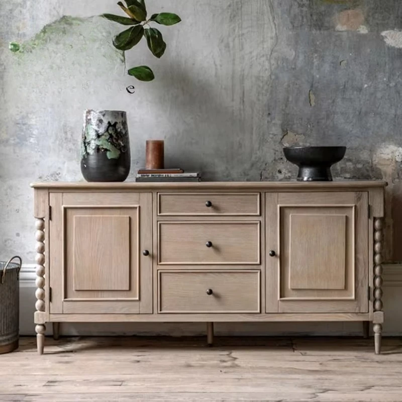 

Modern traditional design solid wood oak console storage sideboard living room
