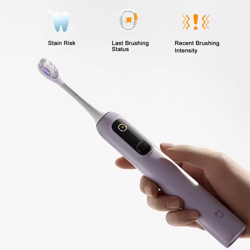 MIJIA 振動電動歯ブラシ プロ ラブギフトボックス、スマートスクリーン圧力センサー、IPX8防水、180日間バッテリー、4つのモードと4つのヘッド付き