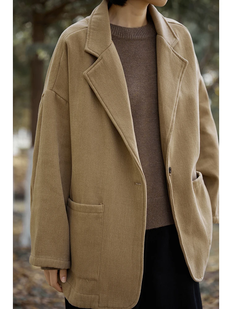 

Винтажное клетчатое женское пальто Thiened Fce на одной пуговице, весенне-осенний новый однобортный костюм в стиле ретро