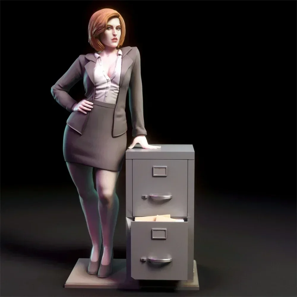 Dana Scully Hars 75Mm Figuur Model Kit 1/24 Schaal Miniatuur Model Kit Ongeverfde Kits Plastic Model