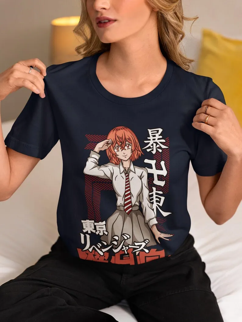 Courageous Heroine Unisex T-shirt - 2020s Japanese Manga Apparel, Retro Tokyo Anime Clothing, Street Style, Popular Japan Gift,