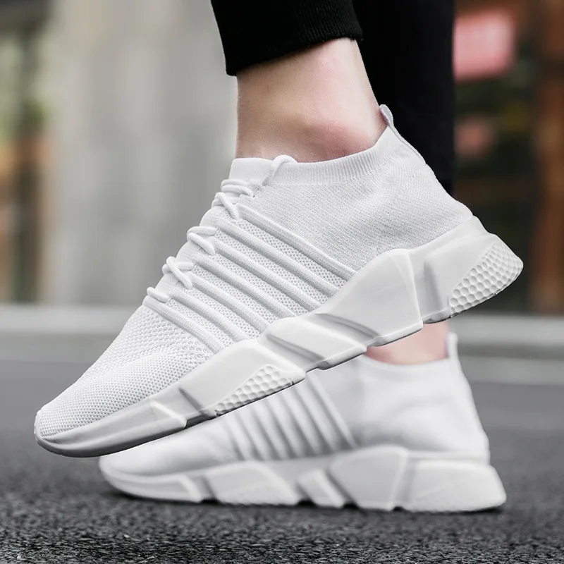 

2025 new hot fashion couple flying woven light fashion sports shoes men's and women's socks shoes casual shoes