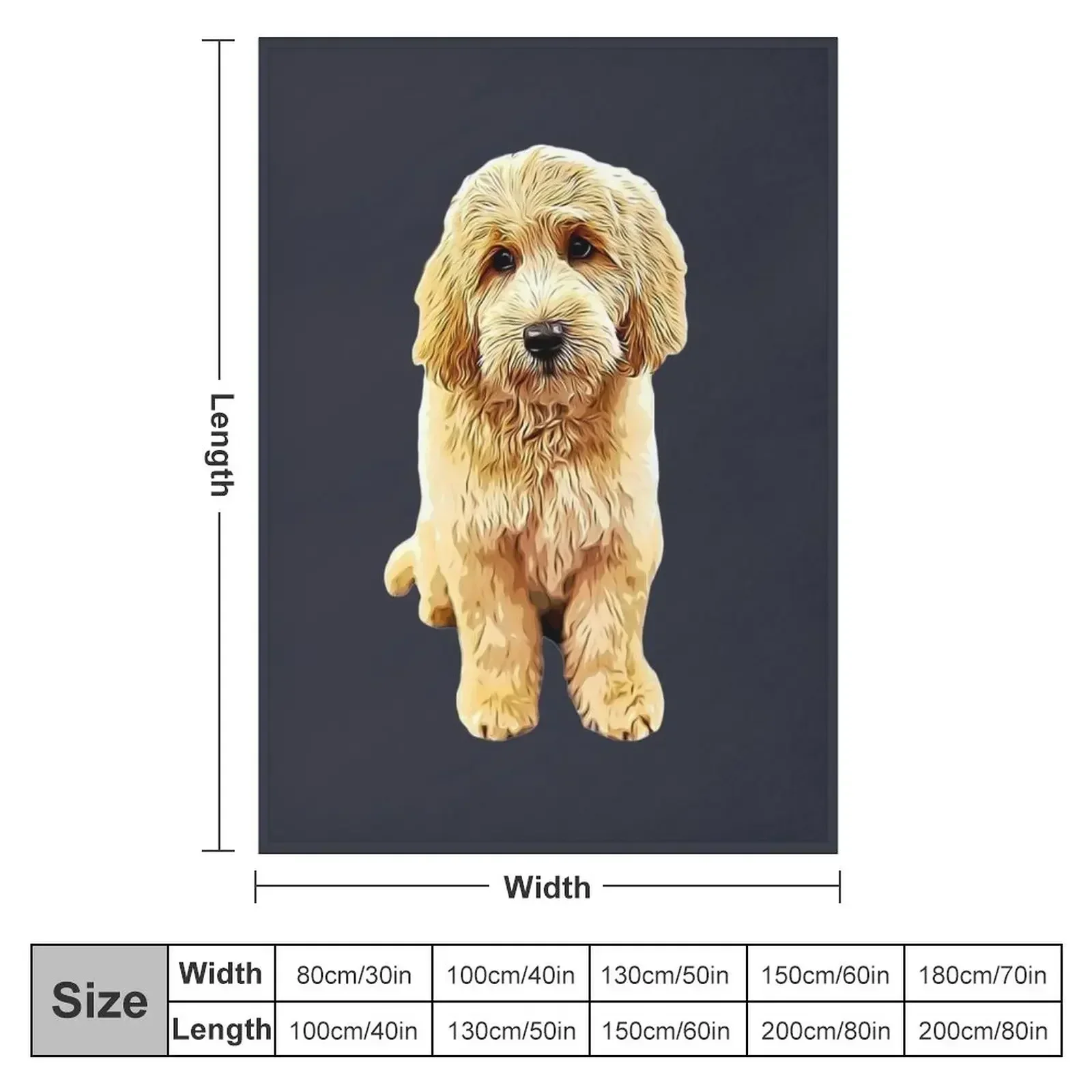 Goldendoodle Cute Puppy Eyes! Throw Blanket couch cozy soft plush fuzzy picnic outdoor blanket