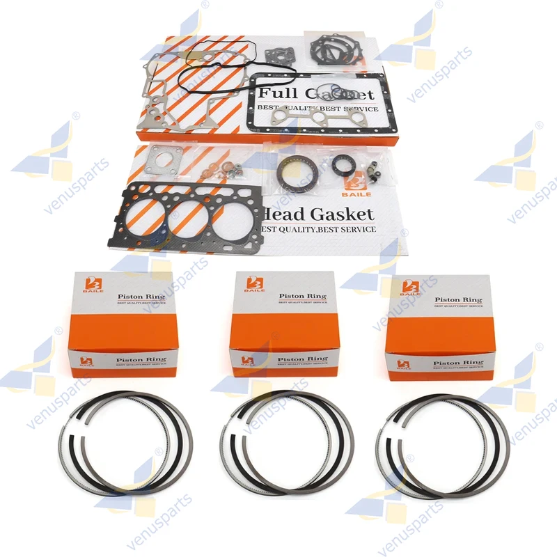 Set kit guarnizioni completo D902 + anello pistone per kit di ricostruzione revisione Kubota 72*1.5HK+1.5+3