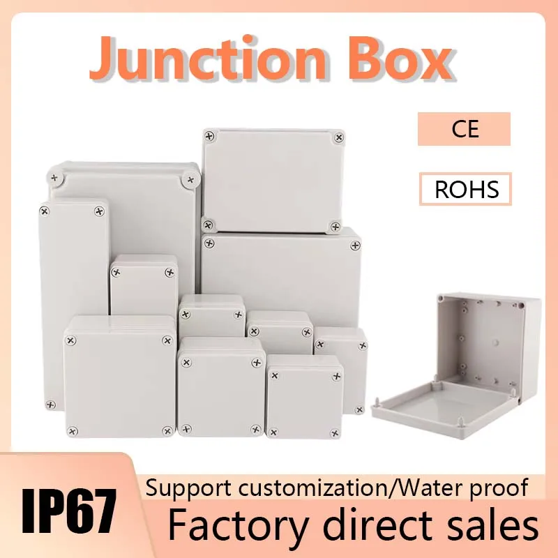 

Ip67 Outdoor electrical junction box housing AG series plastic ABS junction box cable customized waterproof junction box