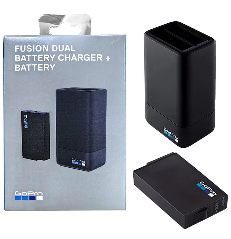 Original 601-12862-000 ASBBA-001 SBDC1B GoPro fusion large capacity battery storage box set dual charger Set