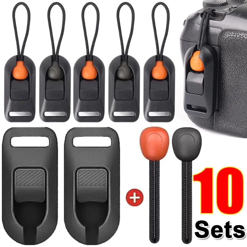 10-1 Stück Schnellverschluss-Anschluss mit Basisadapter für Canon Sony Nikon Fujifilm Kamera Universal Schultergurt Hals-Handgelenkband