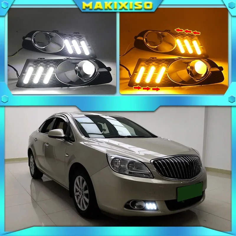 2PCS  For Buick Excelle GT 2010-2013 Auto LED Daytime Light Running Light DRL Front Fog Lamp Day Light