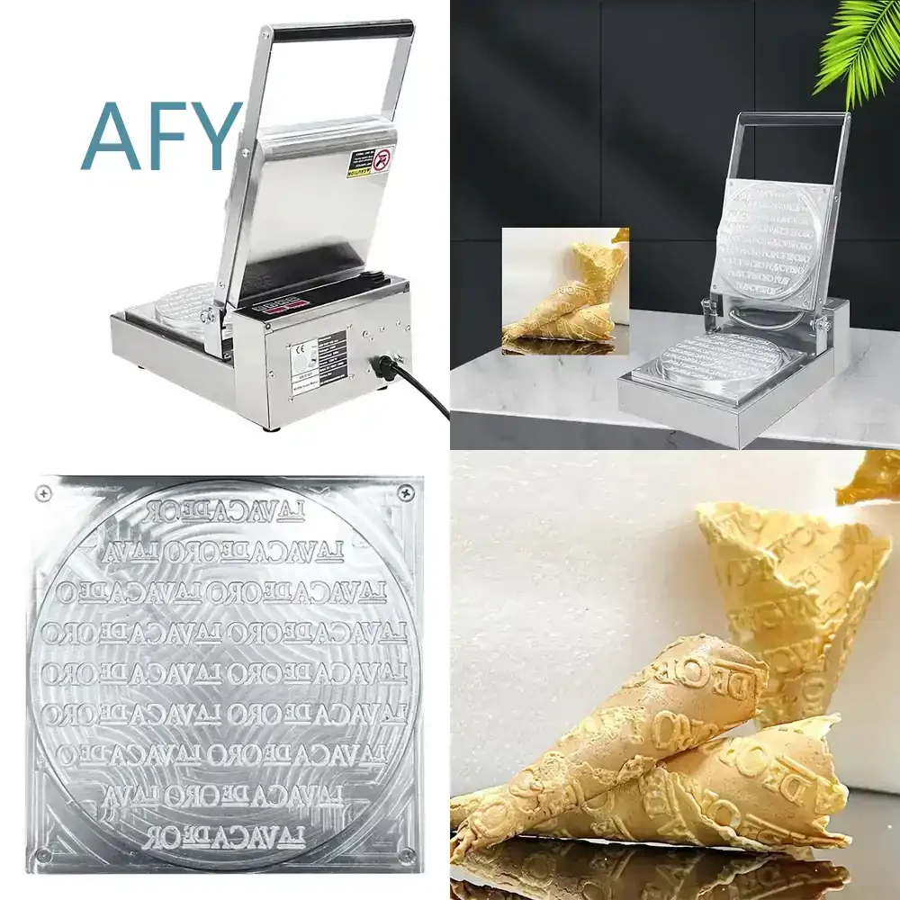 CB-01ORO for Commercial Ice Cream Egg Cone Machine for Crispy Waffle Cone Maker for Soft Serve Ice Cream Equipment for Food