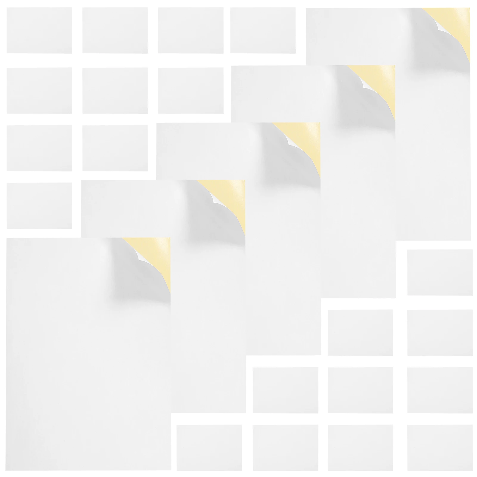 

100 Sheets A4 Self Adhesive Printable Paper Matte Blank Labels Sticker Sheet Tear Resistant Removable For Printer Copy