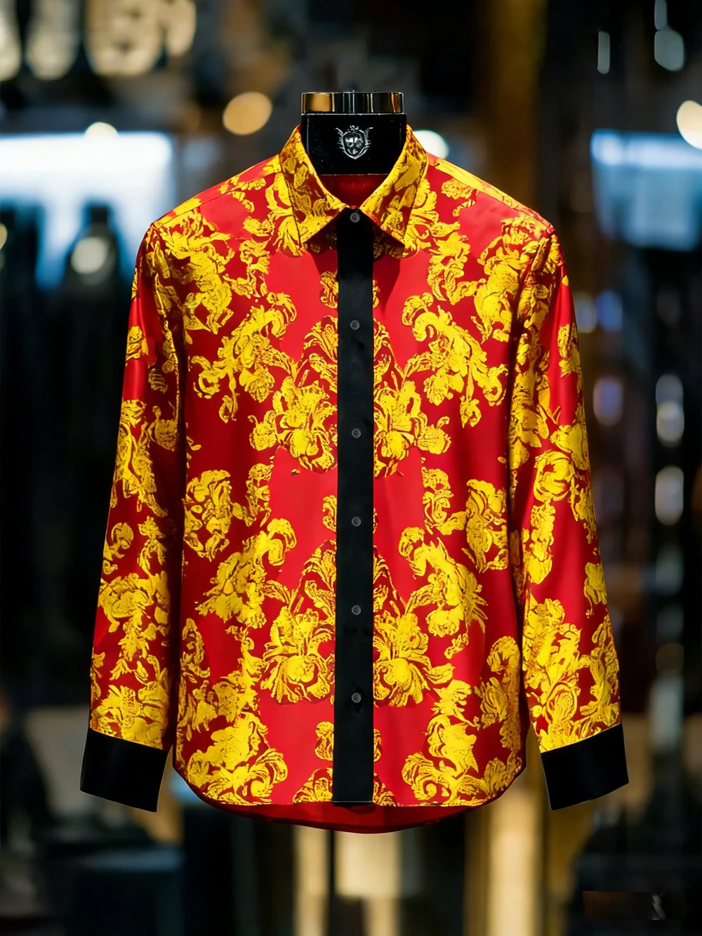 

2026 Men's Fashion Retro Long Sleeve Shirt Baroque Rattanman HD 3D Printed Shirt Hawaiian Vacation Wedding Party Clothes for Men