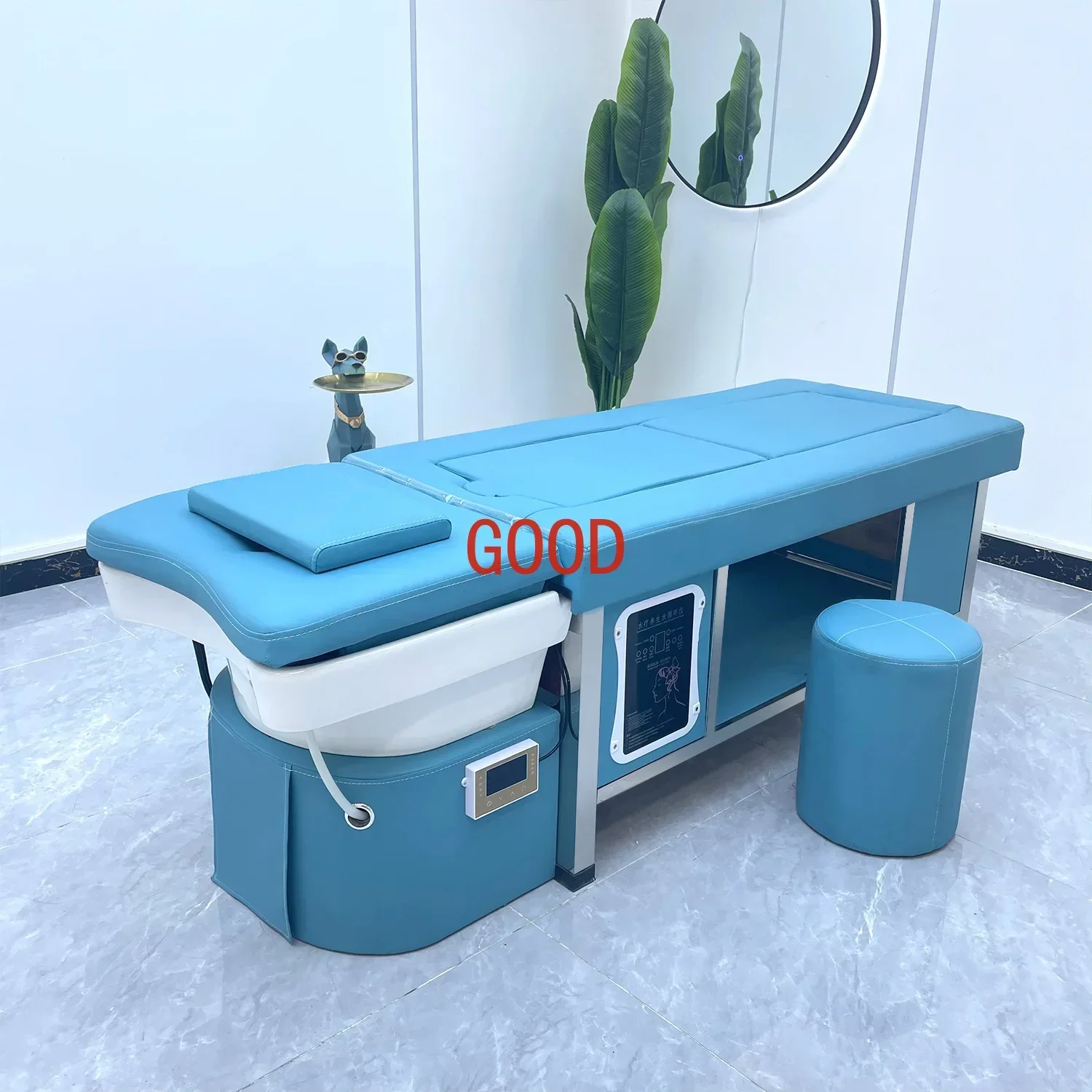 

Ceramic Basin Moxibustion Hair Treatment Shampoo Bed Stainless Steel Barber Shop