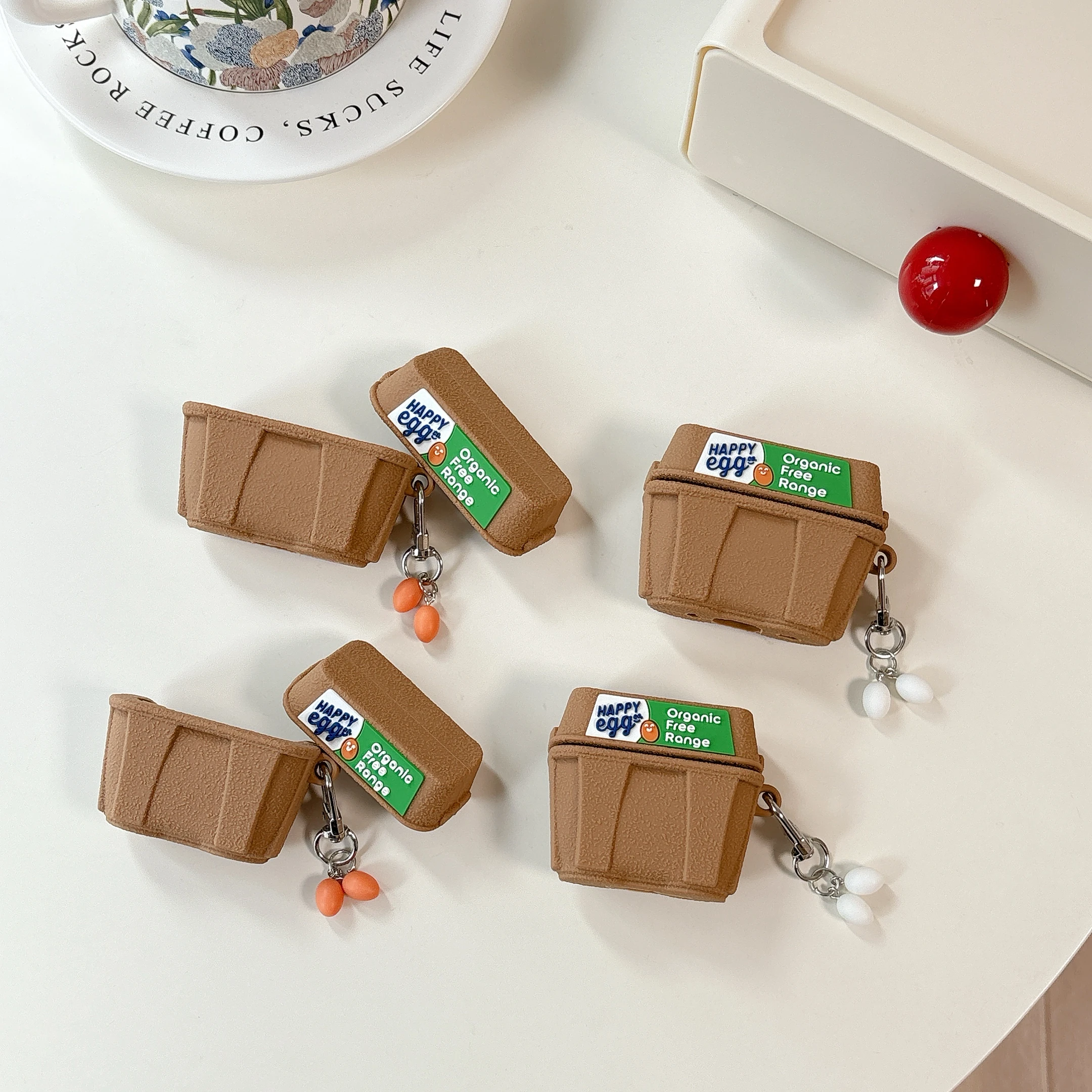 

For Apple AirPods Pro3 1 2 3 4 Pro 2 Case Cute 3D Cartoon Egg tray Silicone Earphone Protective Case With Hook Cover Pro3