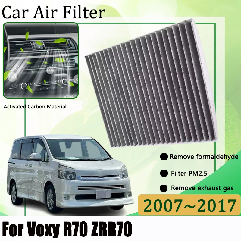 Car Cabin Air Filter For Toyota Voxy R70 ZRR70 Noah X 2007-2017 Front Grill Auto Filters Carbon Fiber Automobile Wearing Parts