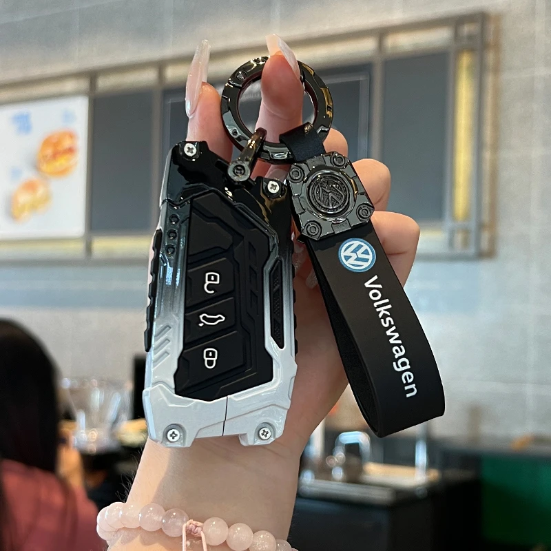 

Car Key Case Remote Cover Shell Holder Protector Keychain Fob For Volkswagen VW New Golf 8 MK8 Teramont ID.3 ID4X ID6X CROZZ