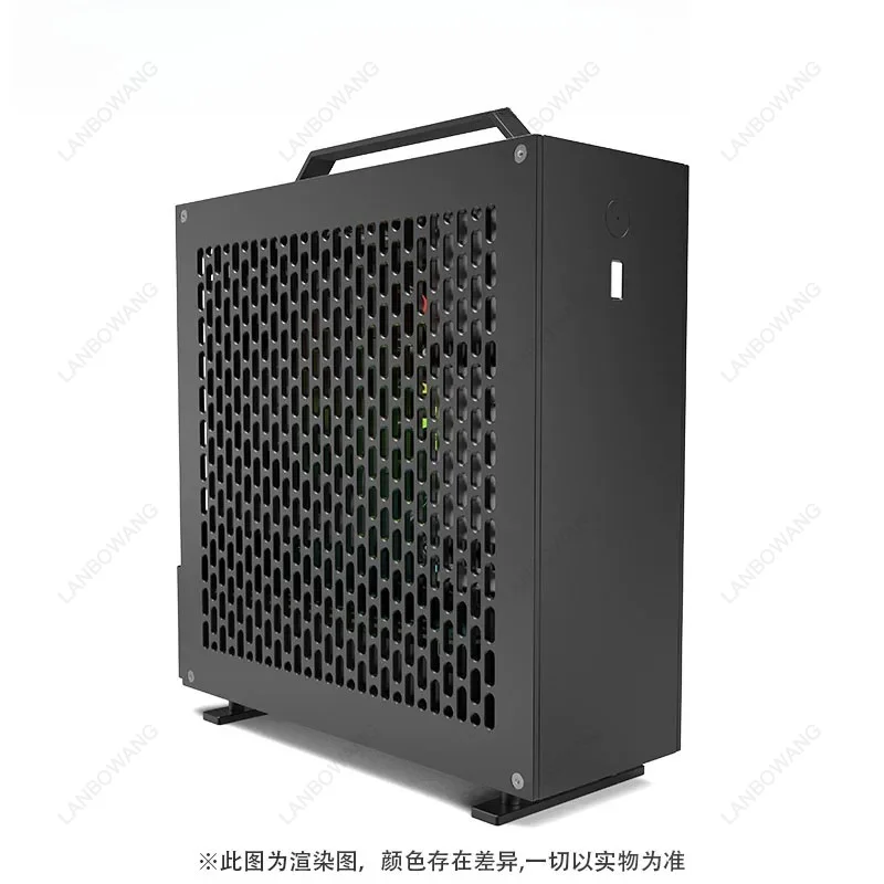 A24‑V5 5L Mini Itx Desktop Chassis, Small Form Factor Case With Dual‑Slot & 1U Single Output Power Supply For Pc Diy Assembly