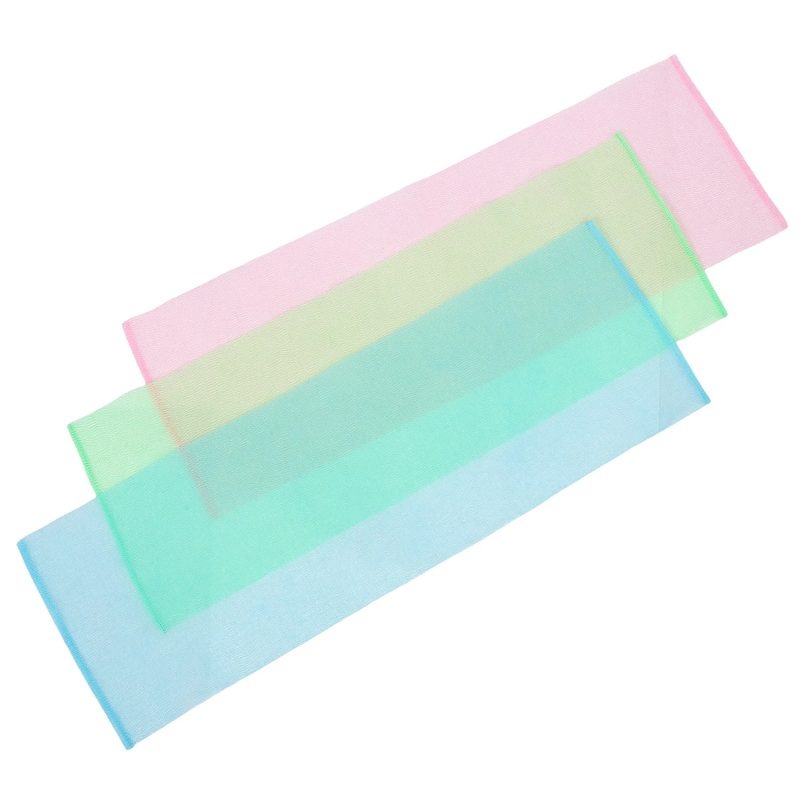 

3 шт. длинные полотенца для купания, прочные отшелушивающие полотенца для чистки спины с удлиненными ремнями для всего тела, чистый душ