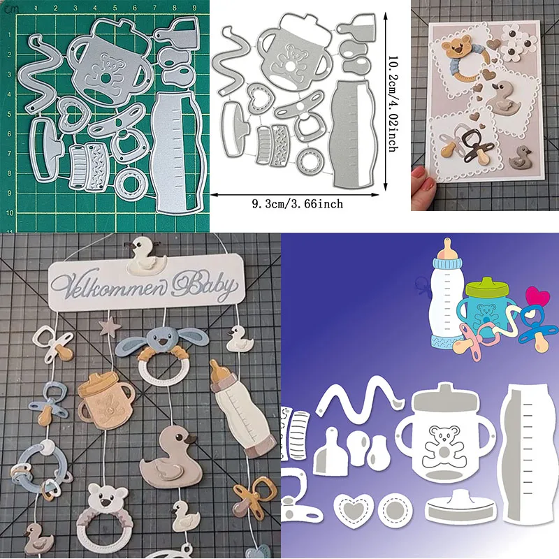 Cutting Dies New Arrival 2024,Infant Bottles Sets Knife Mould,Christmas Stencil for Paper Cards Scrapbooking Embossing Crafts