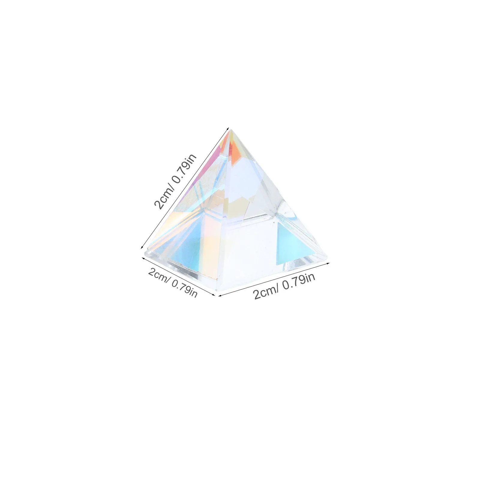 1Set Sun Prism Pyramid Handcrafted Glass Optical Prism Color Refracting Light Home Decor Garden Science Teaching Ornament