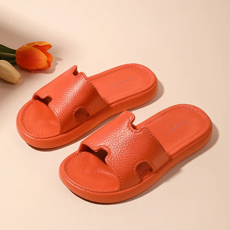 2025 Fashion Women's Leather Pattern EVA Sandals Non-Slip Soft Sole Slippers Outdoor Indoor Mules Comfortable Slide Shoes