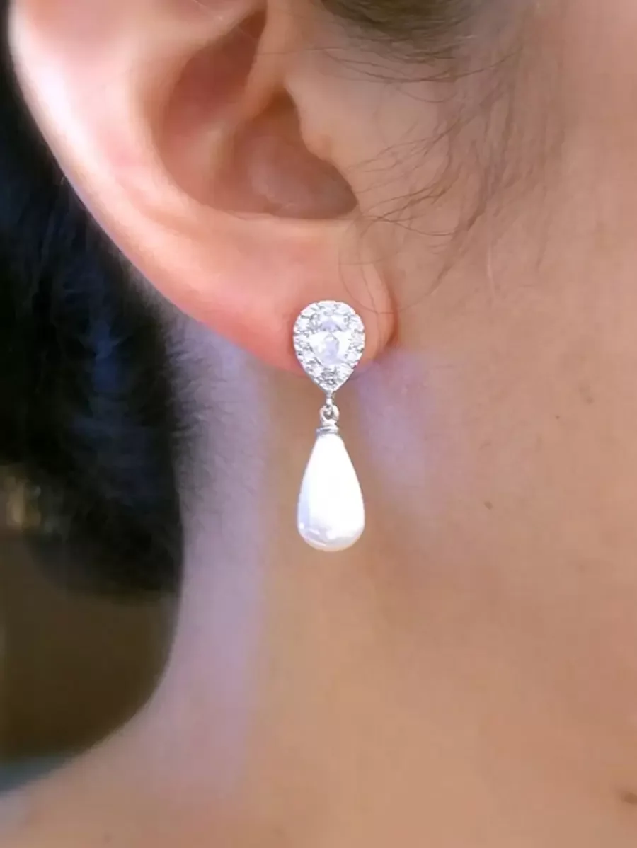 

Элегантные серьги с искусственным жемчугом в форме капли воды для невесты, подружки невесты, свадебные украшения, аксессуары на день Святого Валентина