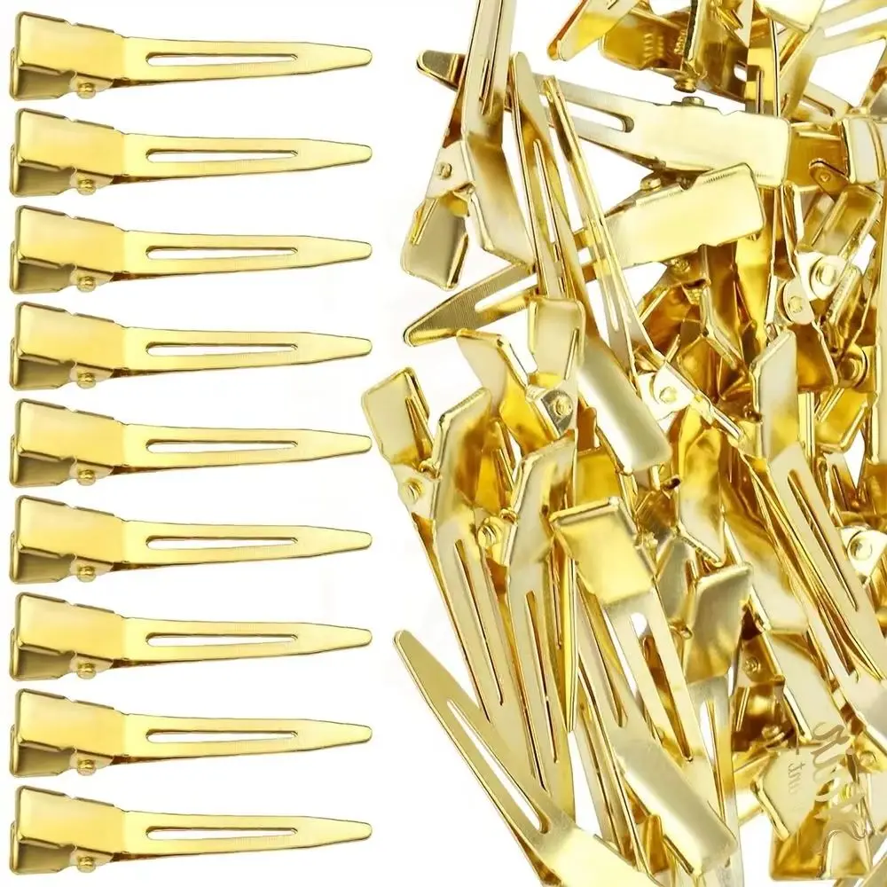 Hair Want 50Pcs Seamless Duckbill Clips Alligator Hair Clips Single Prong Curl Clips Hairpins for Hairdressing Hair Styling