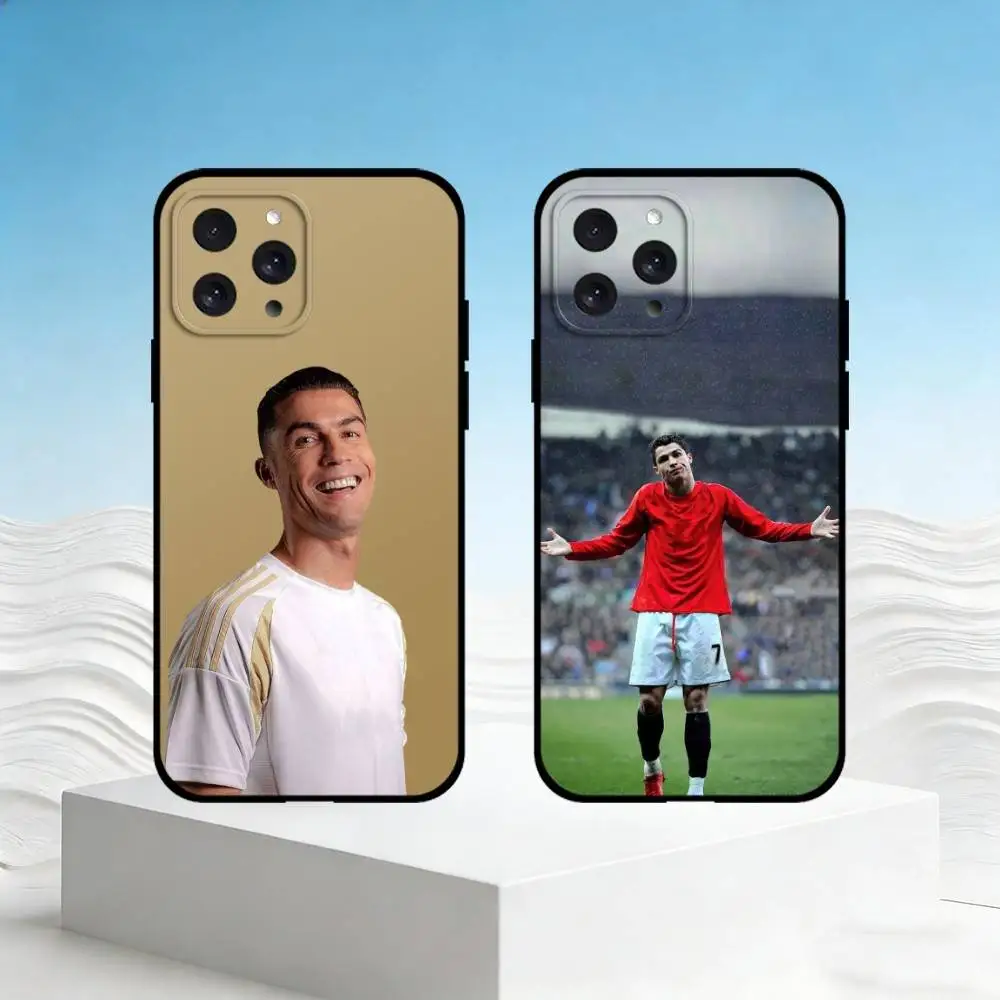 

G-Global idol C-CR7 Phone Case For iPhone 17,16,15,14,13,12,11 Plus,Pro Max,SE4Soft Silicone Black Cover