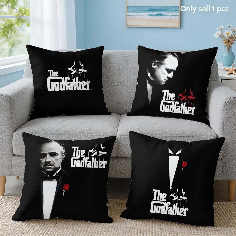 The G-Godfather Movie Cushion Cover Soft Short Plush Throw Pillow Cover Hidden Zipper Cutecore Sofa Bedroom Home Decor