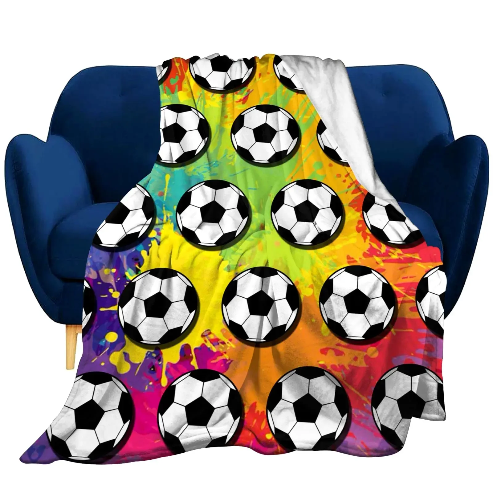 Super Soft Basketball Blanket Lightweight Cozy 3D Printed Flannel Ball Printing Throw Blankets for Sport Fans Kids Adults Gifts