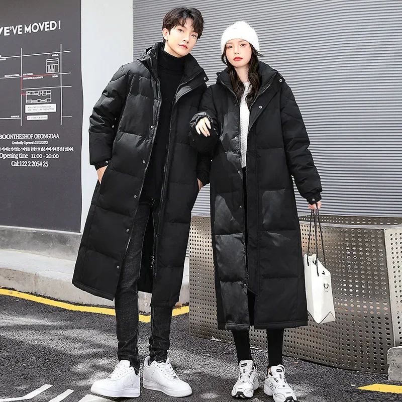 

Warm Comfortable Fashionable Winter Coat Women Women's Couples Long Cotton Coat Extra Long Celebrity Same Style Cotton Coat