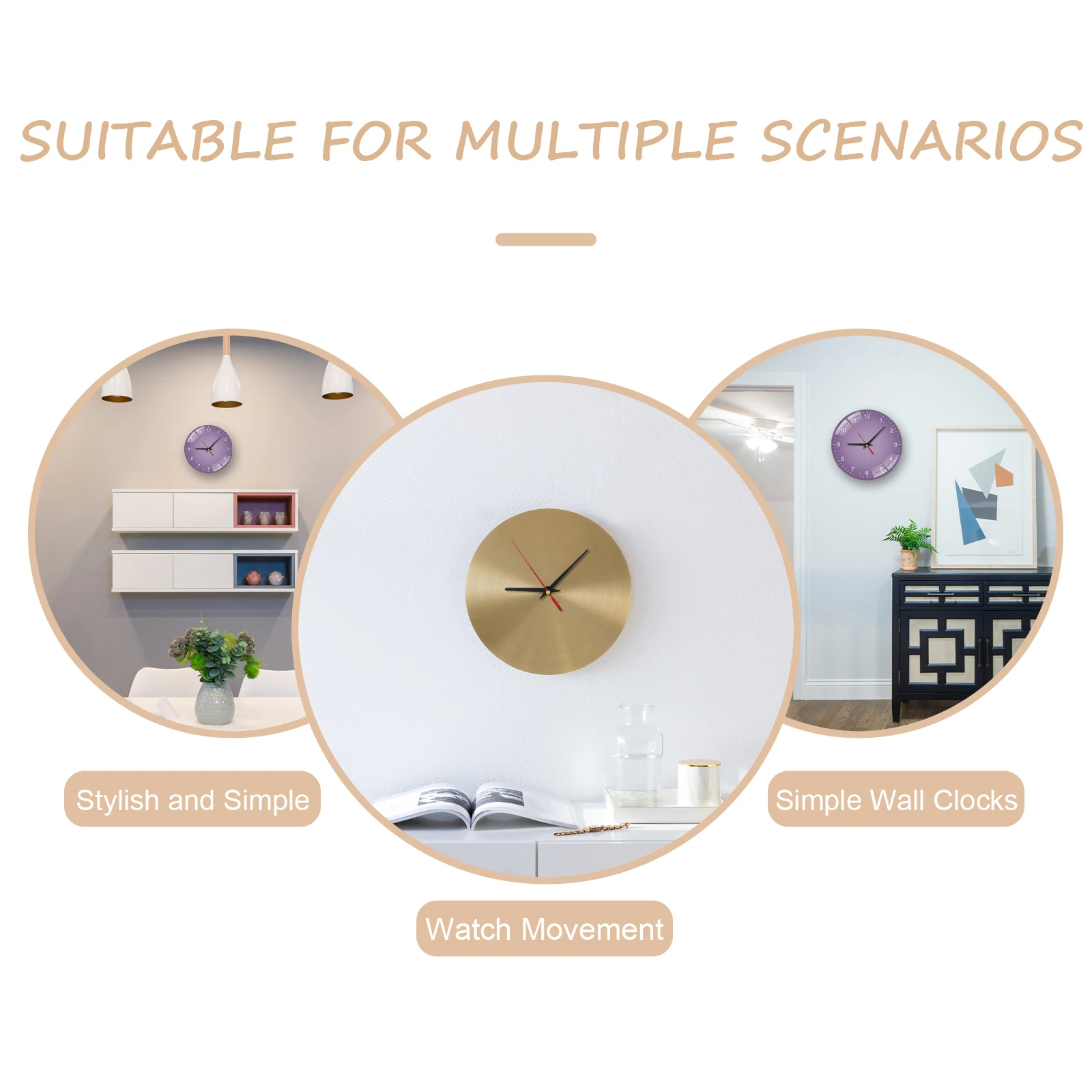 

1Set DIY Clock Mechanism Set Plastic Wall Pendulum Movement with Hands for Easy Installation and Long-Lasting Performance