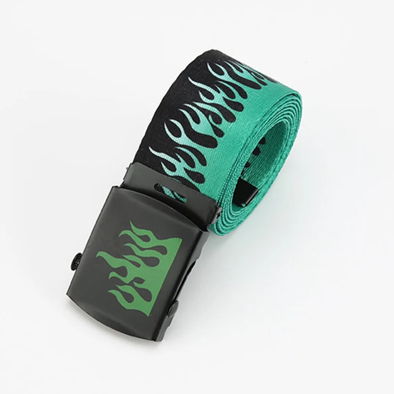 Punk Flame Eyelet Belts, Hot Hip-hop Streetwear with Bold Personality Accessory, Prefect To Craft Street Looks for Daily Outfits