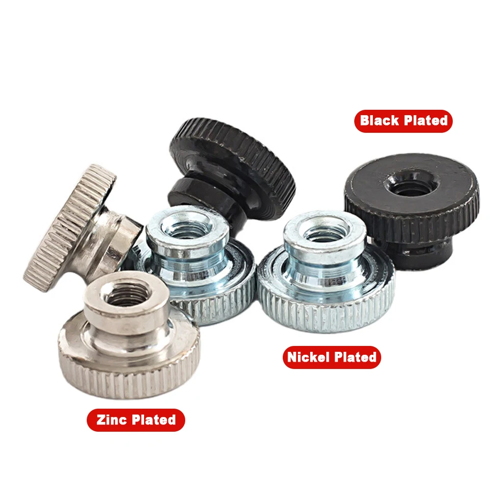 2/5Pcs M3~M10 Black Silver Double Step Adjust Knurl Thumb Nut Hand Tighten Thumbnut 3D Printer Curtain Wall Support Customize