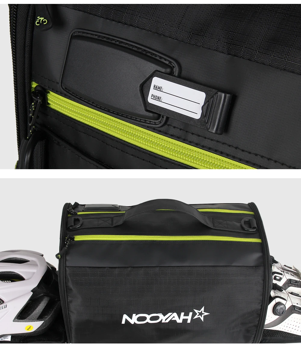 NOOYAH Sporttasche, multifunktional, Rennausrüstung, Tasche, Fahrradhelmtasche, Schuhe, Aufbewahrungstasche, Fitness, Fahrradzubehör, Schultertasche – Detail 20