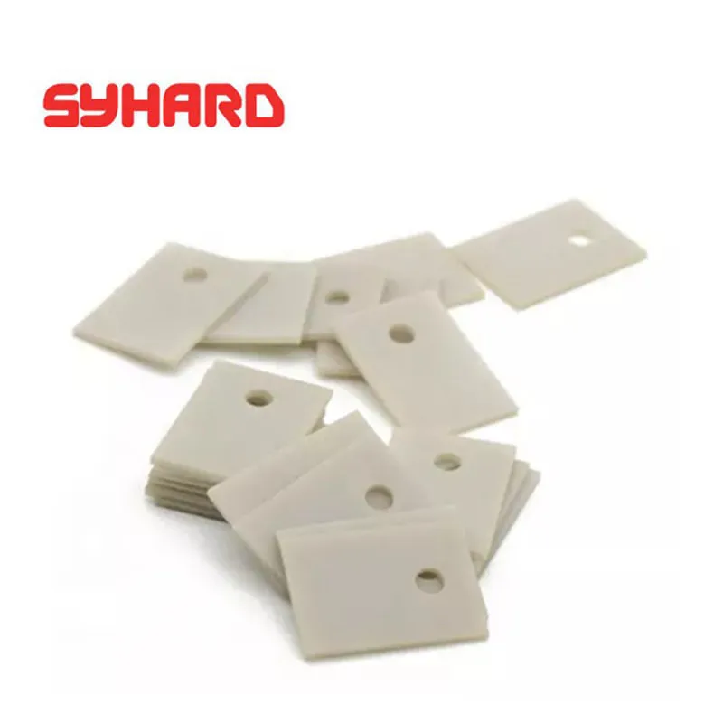 50pcs Aluminium Nitride Ceramic Sheets TO-247/220/264/TO-3P  ALN High Thermal Conductivity Ceramic Sheets